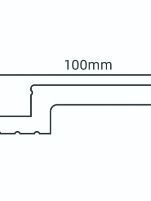 Polistirola grīdlīste LED lentei, 2400x100x18mm